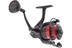 PENN Fierce IV Saltwater Spinning Reel – Versatile Sea Fishing Reel For Boat, Kayak, Shore, Spinning, Jigging, Surf, and All-Round Use, Black/Red
