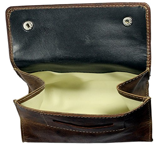 Preisvergleich Produktbild Tabakbeutel Maryland / Echtes Büffel-Leder / Tabaktasche Drehertasche Braun / by Alpenleder