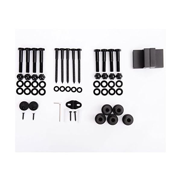 HOMCOM Modern Sliding Barn Door Closet Hardware Track Kit Track System Unit For Single Wooden Door 6.5FT /2000mm - Image 5