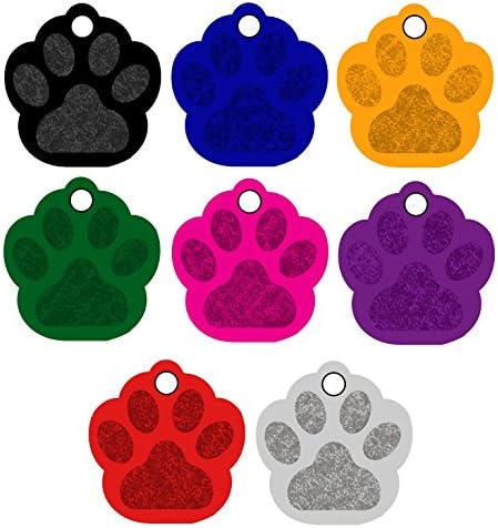 Dog Tags Pet Tags Engraved Aluminum Paw by Cnattags (Gold Color)