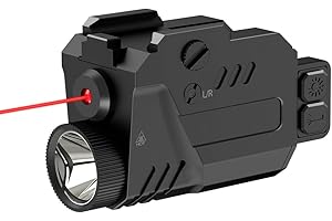 Darkfang 680 lumens Combo Laser à lumière Tactique, Flash Tactique stroboscopique à Faisceau Rouge pour Piste Picatinny