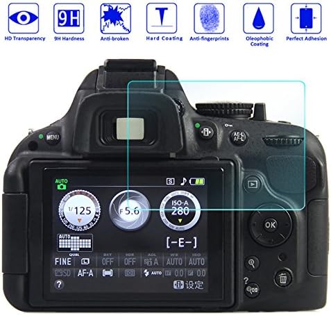 Wunderglass - Nikon D5200 Screen Protector 9H Tempered Glass Protector Screen Protector from toughened glass foil film - by OKCS®