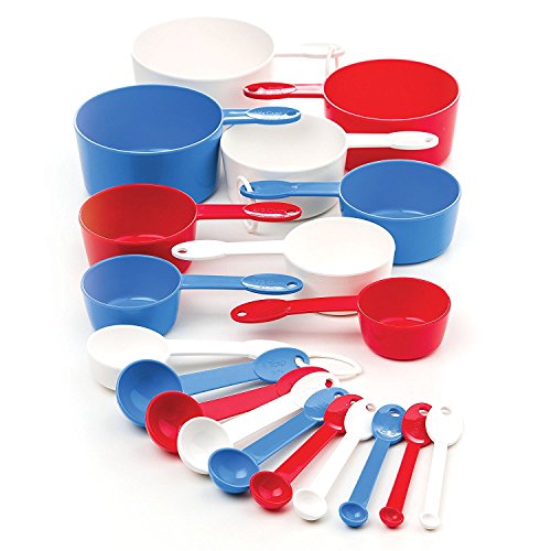 Progressive MEASURING CUP & SPOON SET 19 piece Red White & Blue - 5