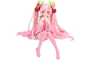 Skynomad Hatsune Miku Character Figurine - Sexy Anime Character PVC Collectible Model Gift Car Decoration Desktop Birthday Present for Hatsune Anime Fans (Sakura Miku 10cm)