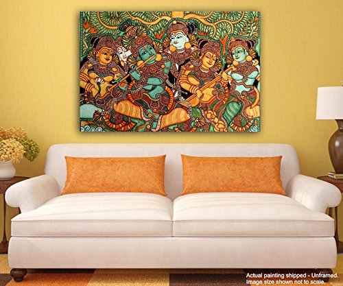 JunkYard Canvas Painting - Kerala Mural Art - Indian Art