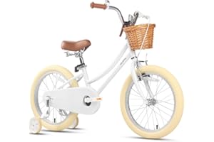 Glerc Bicicletta Da Ragazza Con Cestino Per Bambini Dai 2 ai 12 Anni, 12 14 16 18 20 Pollici Bicicletta Con Ruote Di Allenamento a Campana, Diversi Colori