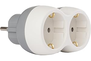 Zenitech Base múltiple 2 tomas Schuko 16A Blanco/Gris Bolea