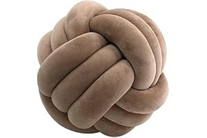 OUKEYI 25 cm mjuk knut bollkuddar, runda prydnadskuddar, barnrumsdekoration, plyschkudde, dekorationskuddar för hem, sovrum