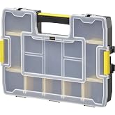 STANLEY Sortmaster Junior Organizer, 14 Compartments, 1-97-483 | Clear lid, stackable with other Sortmaster organizers, comfo