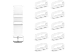 Bdsidy 10 st klockarmband hållare, 18 mm/20 mm/22 mm silikon klockarmband hållare öglor klockarmband hållare klockarmband hållare klockarmband hållare ersättningsband fästringar för smarta