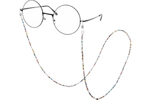 Dimeho Pasek do okularów, kolorowe perły, kolorowe bransoletki, łańcuszek do okularów, okulary przeciwsłoneczne, kryształowe koraliki, łańcuszek do okularów dla kobiet i mężczyzn, kolorowy, jeden