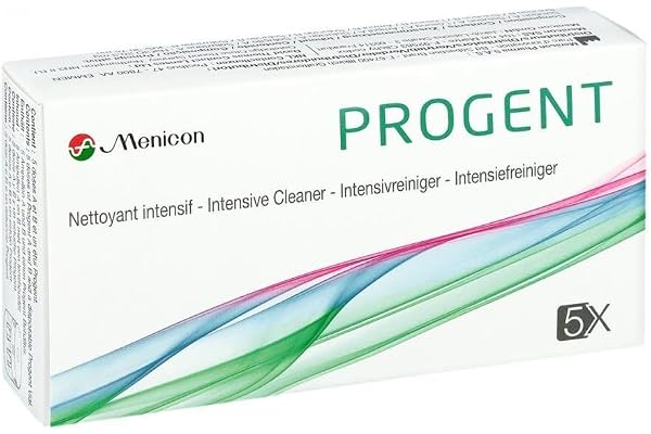 Menicon Progent SP Nettoyant intensif pour lentilles de contact 5 ampoules A+B + récipient (5 x)