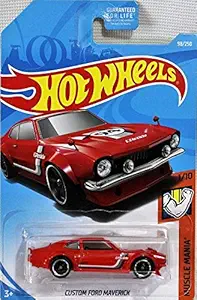 Hot Wheels 2019 Muscle Mania 98/250: Custom Ford Maverick (Red) - International Long Card