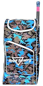 HeadTurners Nylon PU Coated Individual Style Duffle Cricket Kit Bag (Blue Camo)