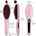 Straighter Comb,Emontek® Hair Straightening Brush,Electric Hot Hair Brush LCD Ion Brush Auto Straight Tool,Anti-Scald Massager,Electric Comb Hair Straightening Irons (UK Plug) (Pink)