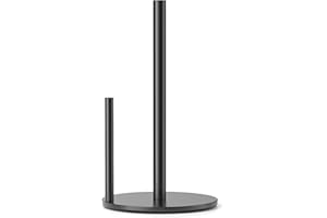 ‎NIFFGAFF Schwarz KüChenrollenhalter Arbeitsplatte Papierrollenhalter Stehend KüChenrollen Halter, Premium-Edelstahl KüChenpapierhalter FüR Zuhause Mit Gewichteter Basis, KüChe KüChenrollen Organisieren