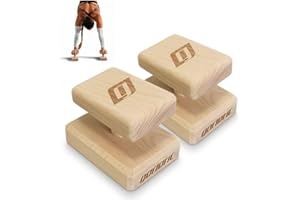 GORILANT Gorletic Basic Balance Blocks - Bloques de Equilibrio para Handstand, Paralelas Calistenia, Soporte de Flexiones, Taco Madera para Deporte en Casa y Calistenia en Casa