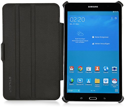 StilGut® UltraSlim Case V2, Tasche mit Stand- und Präsentationsfunktion für Samsung Galaxy TabPRO 8.4, schwarz vintage - 9