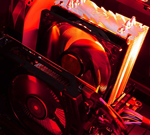 VIBOX Standard 7 Gaming PC – 3,2GHz Intel Pentium Dual Core CPU, GTX 1050 Ti GPU, Super, Desktop Gamer Computer mit Spielgutschein, Windows 10, Rot Innenbeleuchtung, lebenslange Garantie* (3,2GHz superschneller Intel Pentium K Anniversary G3258 Dual-Core-CPU-Prozessor, Nvidia GeForce GTX 1050 Ti 4GB Grafikkarte GPU, 8GB DDR3 1600MHz RAM, 1TB (1000GB) Seagate SSHD Solid State Hybrid SSD-Festplatte, Raijintek Aidos Air CPU Kühler, 85+ Netzteil, Corsair Gaming Gehäuse, Intel B250 Mainboard) - 5