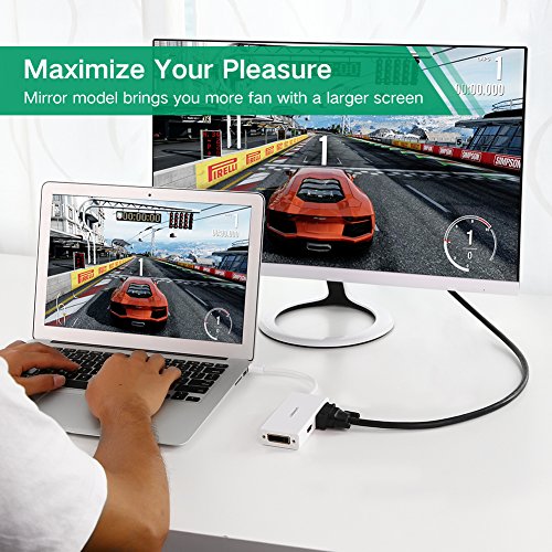 UGREEN Mini Displayport Adapter Mini DP auf HDMI DVI VGA Adapter Konverter Kabel 4K HDTV für Apple MacBook, MacBook Air, MacBook Pro, iMac, Mac mini, Microsoft Surface Pro 1 2 3, Lenovo Thinkpad X1/ Carbon/ Touch/ Helix usw Weiß - 6