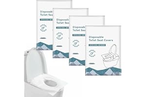 PSOWQ Lot de 40 Housses d'eau antibactériennes jetables pour Enfants et Adultes, couvertures de Toilette et litière biodégradable, couvertures de Toilette et litière, parfaites pour Les Voyages