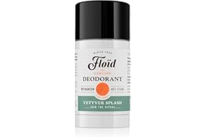Floid Vetyver Splash Deodorant (75 ml), desodorante hombre con sales de magnesio de alta absorción y frescor duradero, desodorante sin aluminio ni parabenos con fórmula antimanchas