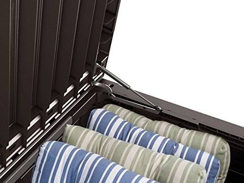 Keter Westwood Kunststoff Deck Container Box Outdoor Terrasse Garten Möbel 150 gal, braun - 5