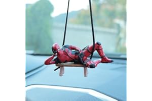 FaJoek Autospiegel Anhänger Deadpool - Autozubehör zum Aufhängen, Auto Deko, Rückspiegel Anhänger, Lustige Dekoration für Spiegel (Stil 2)