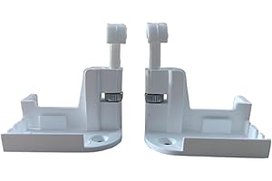 TELKES - Juego de Retenedores para Mosquitera Enrollable. Freno con Tuerca en color Blanco. Enganche regulador mosquitera 53x25x55mm (1, Blanco)