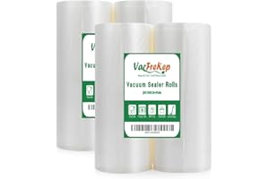 VacFreKep 4 Rotoli 28x1500m Buste Rotoli Sottovuoto Alimenti,Sacchetti Sottovuoto per Alimenti,Sacchi Sottovuoto Alimenti senza BPA