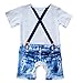 YiZYiF Baby Boys Kids Outfits Romper Suit Bowtie Gentlemen Party Clothes White 12-18 Months