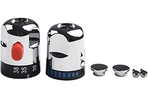 Lecreatekit Manijas de control para ducha, grifo termostático de baño, manijas de válvula, control de agua, grifos mezcladores de repuesto para mango