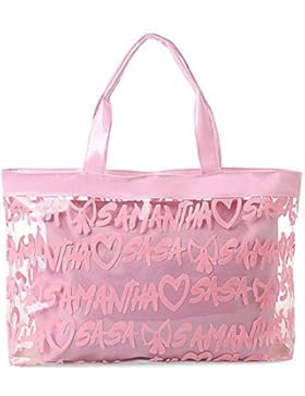 JOTHIN Mode Strandtasche/Wasserdicht Strandtaschen Alphabet Badetasche Badetaschen Für Sommer (Pink)