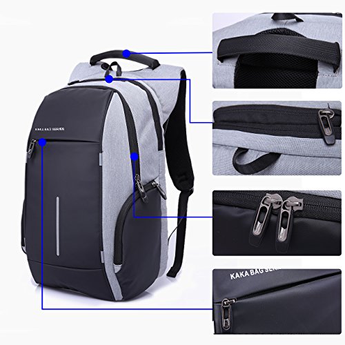 Business Laptop Rucksack mit USB Anschluss Herren Damen Gepolstert Notebook-Rucks  cke bis zu 14 15 6 zoll Laptops   Macbook pro 13 Laptoprucks  cke f