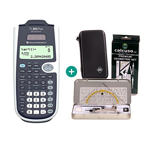 Preisvergleich Produktbild Texas Instruments TI-30 X Plus MultiView + Geometrie-Set + Schutztasche