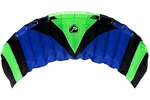 Wolkenstürmer Paraflex Sport 1.7 Kite, Azul - Alfombra de dirección con líneas Resistentes a la Rotura