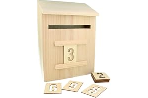 Artemio Wooden Advent Calendar to Decorate Mailbox-20cm x 28cm x 9.5cm, Wood 20 x 9.5 x 28 cm
