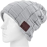 C-Xka Drahtloser Bluetooth-Hut, Bluetooth Beanie-Musik-Hut strickte Winterhüte mit Stereolautsprecher-Kopfhörer-Headsets für das Laufen Skifahren Skaten, das Übung im Freien wandert (Farbe : D)