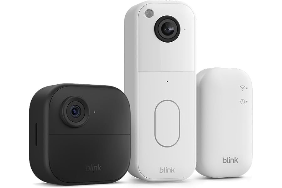 Blink Outdoor 4 Kamera mit Blink Videotürklingel, inkl. Sync Module Core