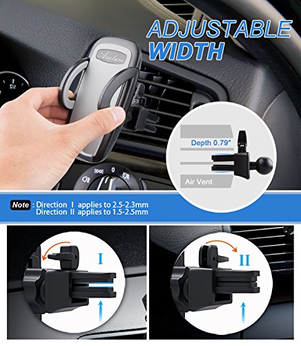 Supporto Smartphone Auto AvolareÂ® Universale Porta Air Vent Design Clip Supporto Telefono Cellulare Holder Bocchetta Aria Telefono Auto 360Â°Rotazione per iPhone 6 6S 5S 5C 6S Plus 7 7 Plus Samsung Galaxy S7 S7 edge S5 a5 S6 edge Huawei LG Sony Motorola GPS ecc