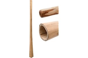 TERRÉ Didgeridoo aus Teakholz naturbelassen geölt Länge: 130 cm schöner Gegendruck vergleichbar mit Eukalyptus aber preiswerter klarer Ton Rissstabilität Weltmusik Aborigines Australien Percussion