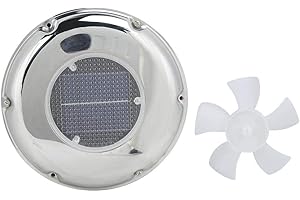 HOMOS FastUU Ventilatore solare, Ventilatore solare in acciaio inossidabile, Ventilatore di scarico per barca, Ventilatore di ventilazione sicuro silenzioso impermeabile