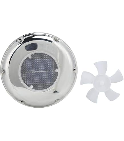 Ventilateur Solaire à Double Fonction Pour Bateau - Extraction Silencieuse En Acier Inoxydable, Anti-Humidité & Moisissure