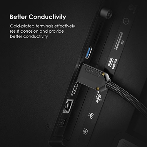 Honstek HD04 Hochgeschwindigkeits-HDMI-Kabel 2.0 für Xbox One / 360, PS3 / PS4, DVD Blu-ray-Player, HD-TV / Projektor, Feuerwehr / Apple / Smart TV Box, Desktops, Laptops, PC, Computer, A / V-Receiver und anderen HDMI-fähigen Geräte (4.6m) - 5
