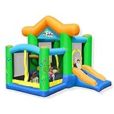 ★ 【Hochwertige und umweltfreundliche Materialien】: Das aufblasbare Schloss besteht aus hochwertigem, umweltfreundlichem Oxford-Material. Der Boden ist dick und rutschfest, verschleißfest, flexibel und hat eine höhere Rückprallkraft. Gleichzeitig wird der Sicherheitsschutz für die Erhöhung und die Seitenleiste hinzugefügt, damit Ihre Kinder spielen können. Sehr sicher und geborgen.