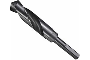 CoCud Drill Bit, 22mm Cutting Diameter, 1/2" Reduced Shank 3-Flat 4341 HSS Nitriding Black 118° Cutting Angle Bits - (Applications: for Drilling Plastic Wood)
