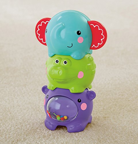Mattel BGP41 – Fisher-Price Stapelfreunde, 3 niedliche Tiere - 8