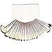 LA HAUTE 24 Pcs Top Grade Kabuki Makeup Brush Set Cosmetics Foundation Blending Blush Eyeliner Face Powder Brush Makeup Brush Kit With Synthetic Leather Case Color Beige