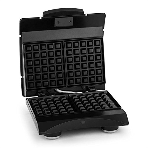 Klarstein Waffle Buddy Waffelmaker Doppel Waffeleisen für belgische Waffeln (700W, 2 Heizflächen, antihaft, hochwertige Antihaftbeschichtung, Edelstahl) silber - 4