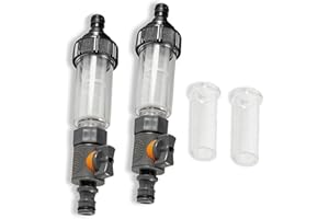 ELCHUIABY Lot de 2 filtres à eau haute compatibilité pour camping-car, caravane, yacht, jardin, nettoyeur haute pression avec valve à débit réglable